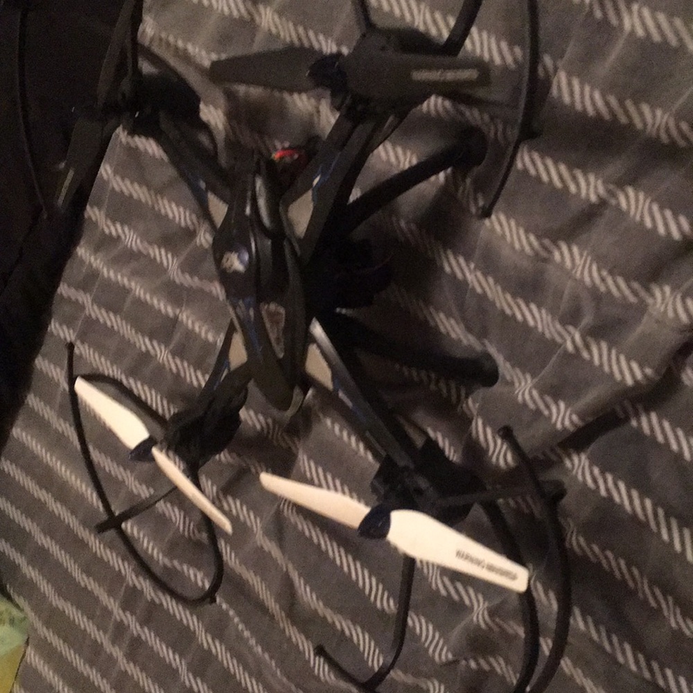 This is a drone made by sky rider never been used.  I got it for Christmas.